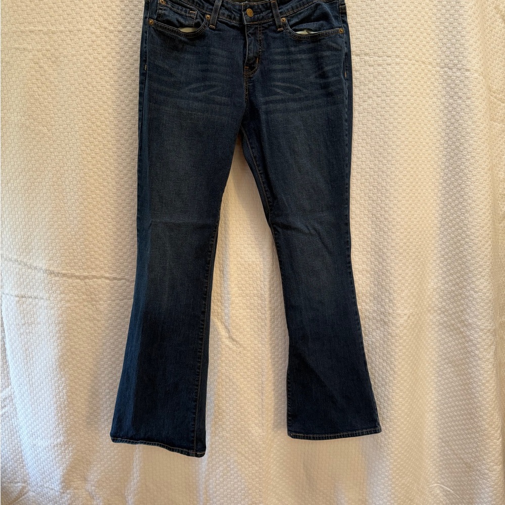 Signature by Levi Strauss Dark Blue Mid Rise Boot Cut Jeans